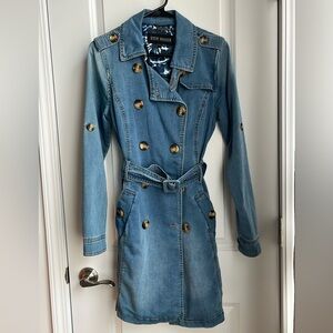 Steve Madden Denim Trench Coat